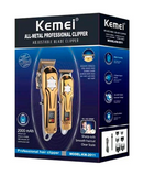 KEMEI ALL-METAL BARBER COMBO CLIPPER /TRIMMER KM-2011 GOLD