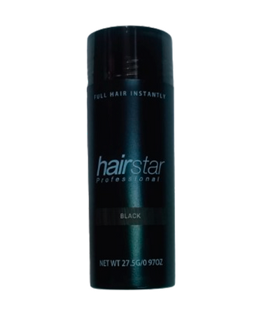 HAIR STAR POLVO FIBRAS CAPILARES CON BOMBA DISPERSORA TONO NEGRO