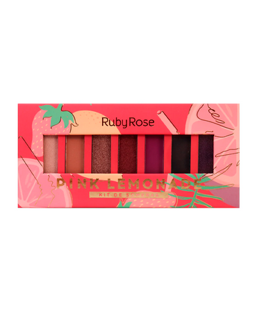 RUBY ROSE PINK LEMONADE SOMBRAS 3 METALICAS 2 SOMBRAS 2 MATTE HB-1056