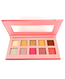 RUBY ROSE CHERRY KIT 10 SOMBRAS 6 MATTE /4 METALICOS HB-1050