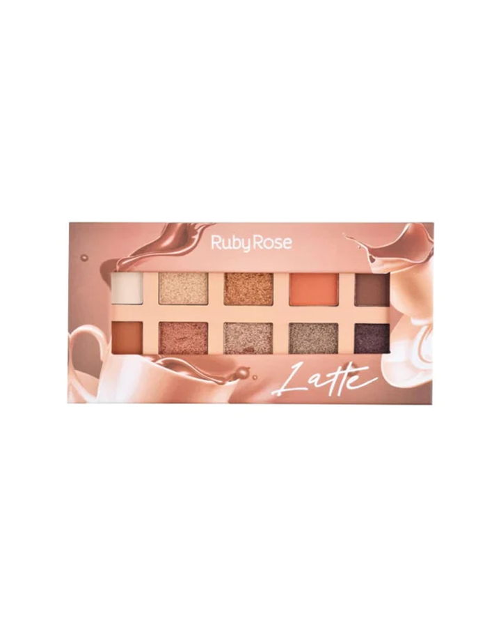 RUBY ROSE LATTE KIT 10 SOMBRAS 4 MATTE /6 METALICOS HB-1051