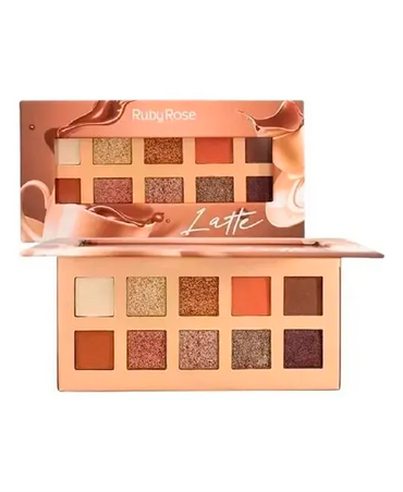 RUBY ROSE LATTE KIT 10 SOMBRAS 4 MATTE /6 METALICOS HB-1051