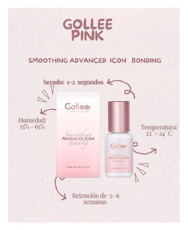 GOLLEE ADHESIVO PINK CLEAR BONDING 5 ML. 1 SEGUNDO
