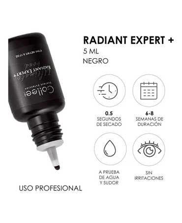 GOLLEE ADHESIVO RADIANT EXPERT NEGRO 5 ML. 0.5 SEGUNDOS