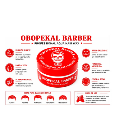 OBOPEKAL CERA AQUA HAIR 200 ML. ROJA