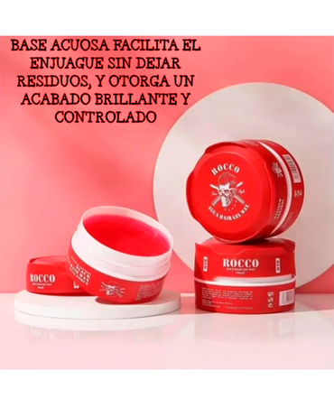 ROCCO AQUA HAIR GEL WAX RED 150 ML.