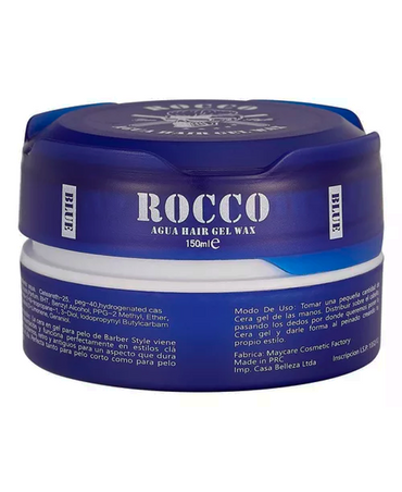 ROCCO AQUA HAIR GEL WAX BLUE 150 ML.