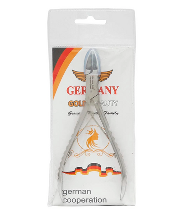 GERMANY ALICATE CURVO PLANO PARA UÑAS DOBLE MUELLE ANTIDERRAPANTE CZ-292