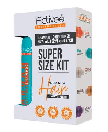 ACTIVEE DUO ARGAN SHAMPOO Y ACONDICIONADOR 32 OZ.
