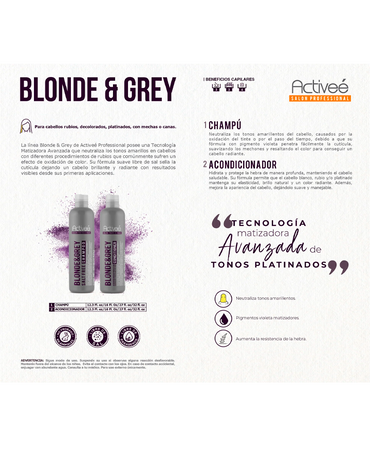 ACTIVEE BLONDE GREY SHAMPOO 16 OZ.