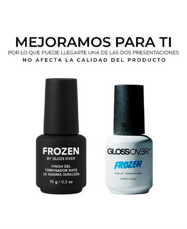 GLOSS OVER FROZEN FINISH GEL TERMINADO MATE 15 ML.