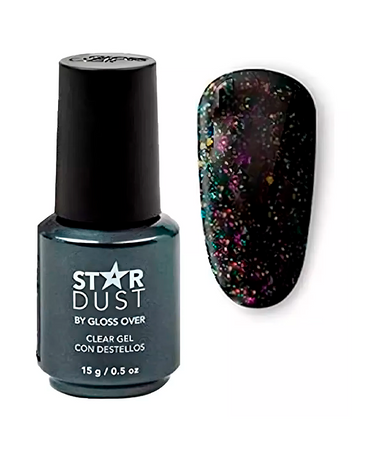 GLOSS OVER STARDUST GEL TERMINADOR CON DESTELLOS SUTILES  15 GRS.