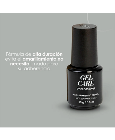 GLOSS OVER GEL CARE 1/2 OZ CLEAR 15 ML.