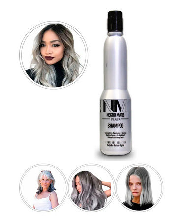 ESTILISTA SHAMPOO NEGRO MATIZ PLATA 330 ML.