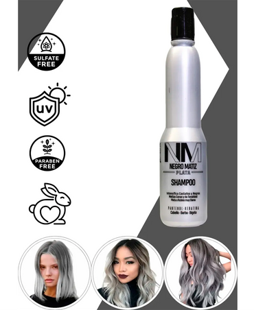 ESTILISTA SHAMPOO NEGRO MATIZ PLATA 800 ML.