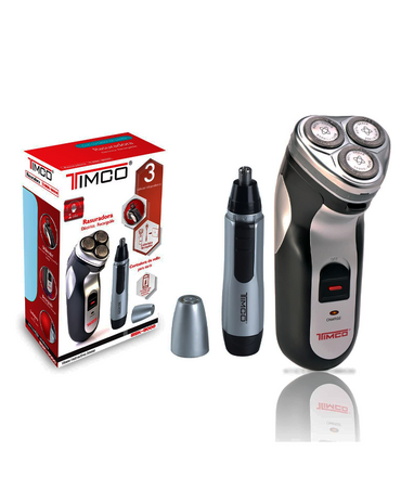 TIMCO COMBO RASURADORA 3 CABEZAS CON CORTADOR VELLO NASAL BSK-9000