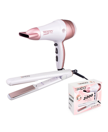 TIMCO SECADORA 2000 KIT 2 EN 1 SECADORA Y PLANCHA TA-1340