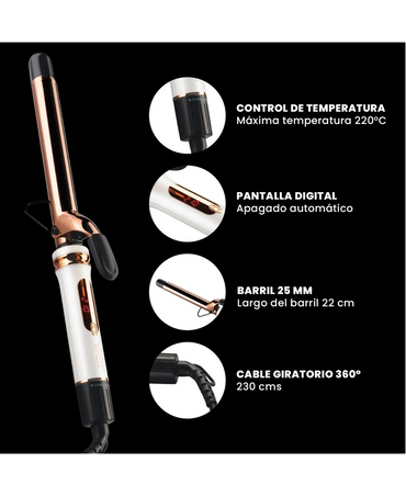 TIMCO GOLD RADIANCE TENAZA DIGITAL 25 MM TRX-25