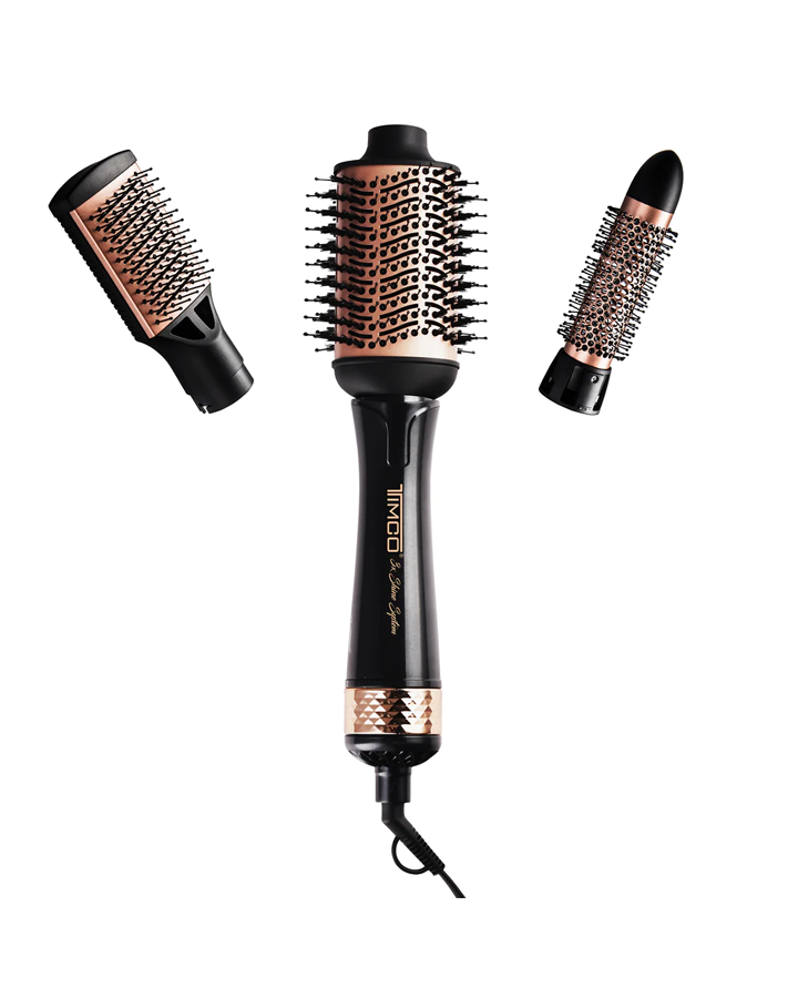 TIMCO 3X SHINE SYSTEM CEPILLO REDONDO DE AIRE 3 EN 1 AJ-819 900W COBRE