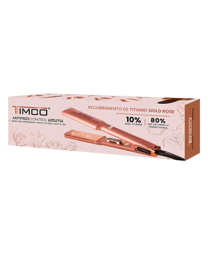 TIMCO KERATIN ROSE GOLD PLANCHA ALACIADORA TITANIO P1100 KERATINAS