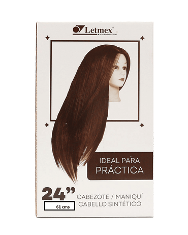 LETMEX MANIQUI CABELLO SINTETICO TONO CASTAÑO 24"
