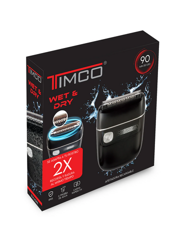 TIMCO WET & DRY RECORTA Y RASURA AFEITADORA RECARGABLE BSKA588