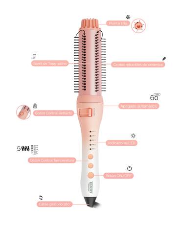 TIMCO MAJESTY PEACH TOURMALINE CEPILLO CEF228