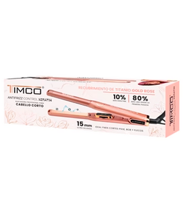 TIMCO KERATIN ROSE GOLD PLANCHA ALACIADORA TITANIO P1098 KERATINAS 15 MM