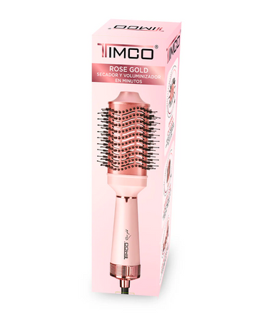 TIMCO CEPILLO SECADORA BARRIL DE CERAMICA Y KERATINA AJHB2007 ROSE GOLD