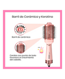 TIMCO CEPILLO SECADORA BARRIL DE CERAMICA Y KERATINA AJHB2007 ROSE GOLD