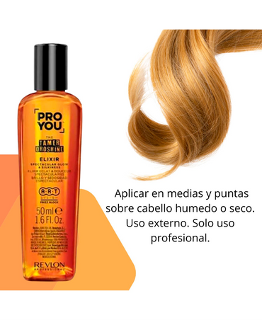 REVLON PRO YOU THE TAMER ORO SHINE ELIXIR 50 ML.