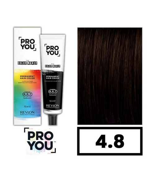 PROYOU PERMANENT COLOR 4.8 90 ML. – El Palacio De La Belleza
