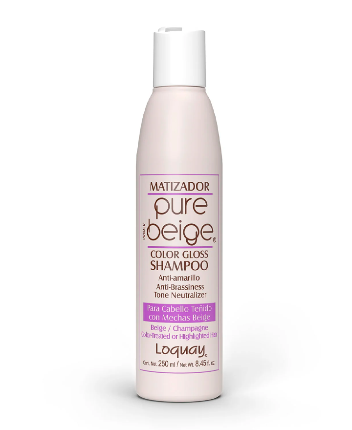 LOQUAY 0044 PURE BEIGE SHAMPOO MATIZADOR 250 ML.