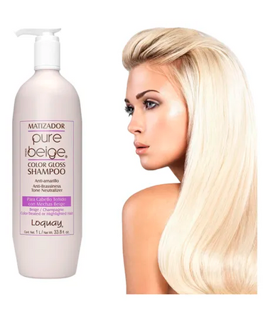 LOQUAY 0045 PURE BEIGE SHAMPOO MATIZADOR 1000 ML.