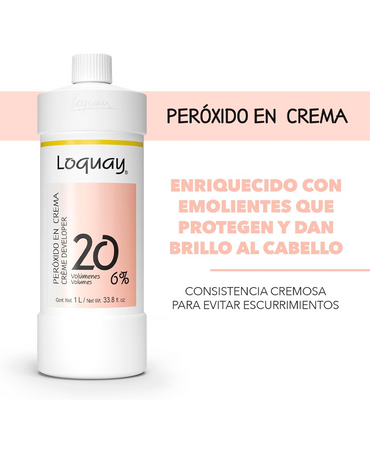 LOQUAY 0412 PEROXIDO EN CREMA 20 VOL. 1 LT.
