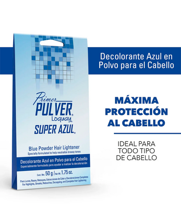 LOQUAY 4005 PRIMER PULVER SUPER AZUL DECOLORANTE 500 GRS. CON PEROXIDO LT.