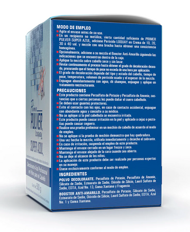 LOQUAY 4005 PRIMER PULVER SUPER AZUL DECOLORANTE 500 GRS. CON PEROXIDO LT.