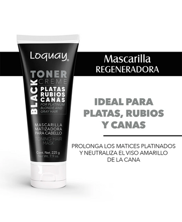 LOQUAY BLACK TONER CREAM 225 GRS.