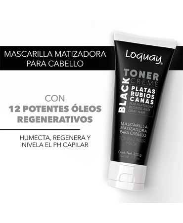 LOQUAY BLACK TONER CREAM 225 GRS.