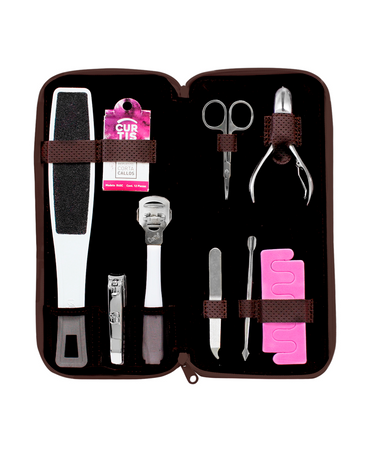CURTIS EPCRC02 ESTUCHE PARA PIES ROSA/CAFE
