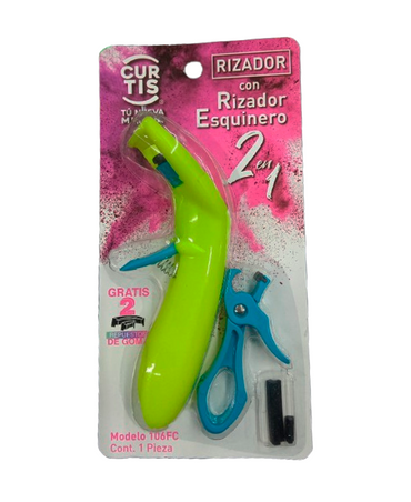CURTIS RIZADOR 2 EN 1 CON RIZADOR ESQUINERO VARIOS COLORES