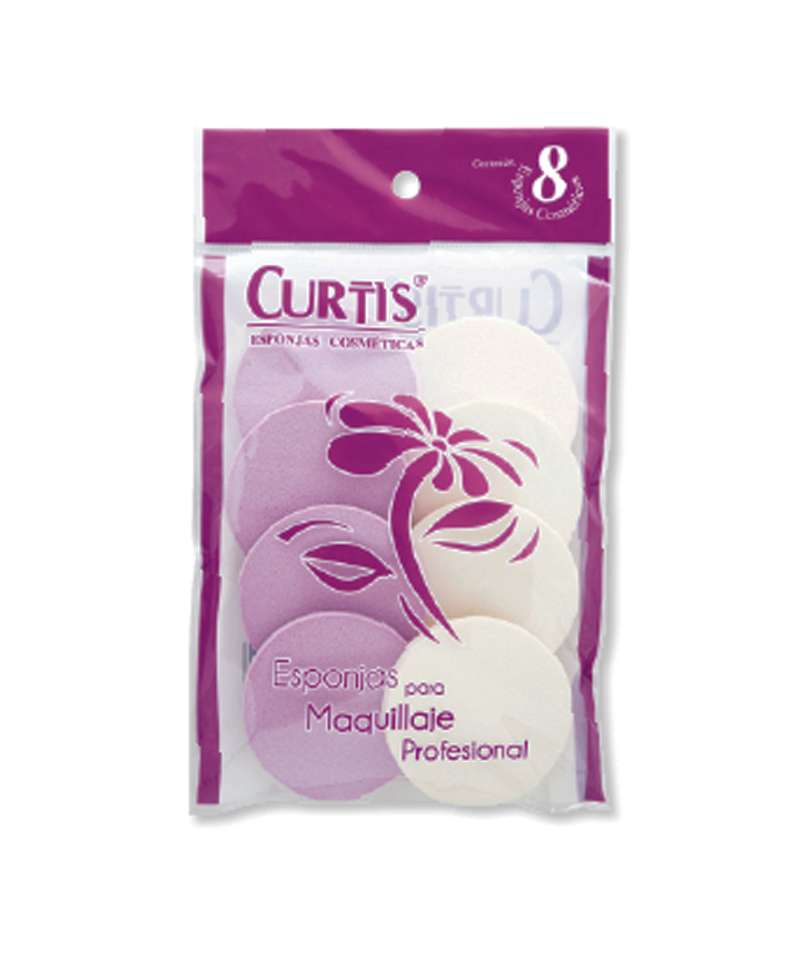 CURTIS ESPONJAS REDONDAS 8 PZAS.