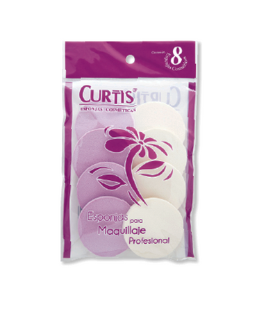 CURTIS ESPONJAS REDONDAS 8 PZAS.