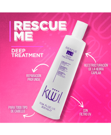 KUUL RESCUE ME DEEP TREATMENT LEAVE IN 300 ML.