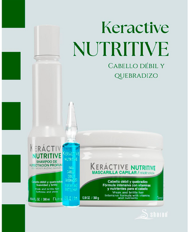 NUTRAPEL KERACTIVE NUTRITIVE SHAMPOO BAMBOO & GREEN TEA 300 ML. SBG30