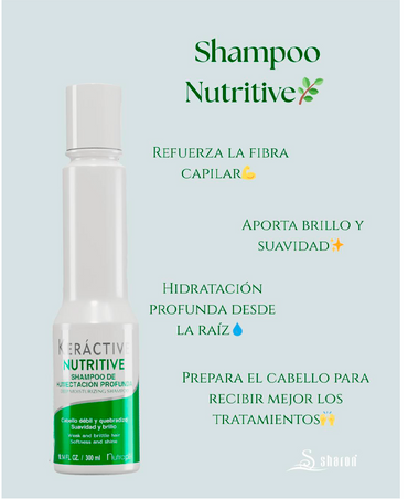 NUTRAPEL KERACTIVE NUTRITIVE SHAMPOO BAMBOO & GREEN TEA 300 ML. SBG30