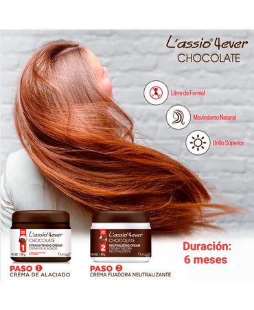 NUTRAPEL CHOCOLATE LASSIO L430 4 EVER ESTUCHE ALACIADO PERMANENTE - El Palacio De La Belleza