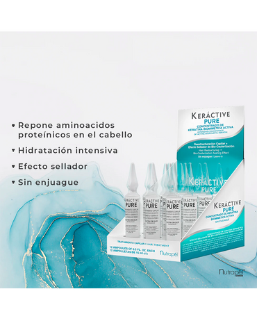 NUTRAPEL KERACTIVE PURE AMPOLLETA BIOMIMETICA CAJA C/12 PZAS. CA.PR