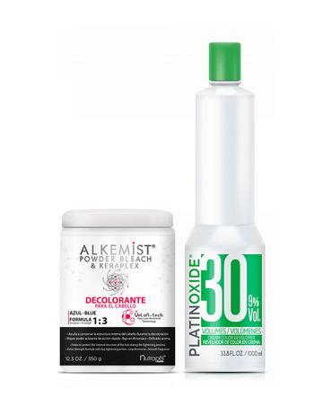 NUTRAPEL ALKEMIST DECOLORANTE KERAPLEX 350 GRS.+ PEROXIDO 30 VOL. LITRO PDAK35