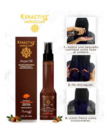 NUTRAPEL KERACTIVE MOROCCAN ARGAN OIL 144 ML. MKO - El Palacio De La Belleza